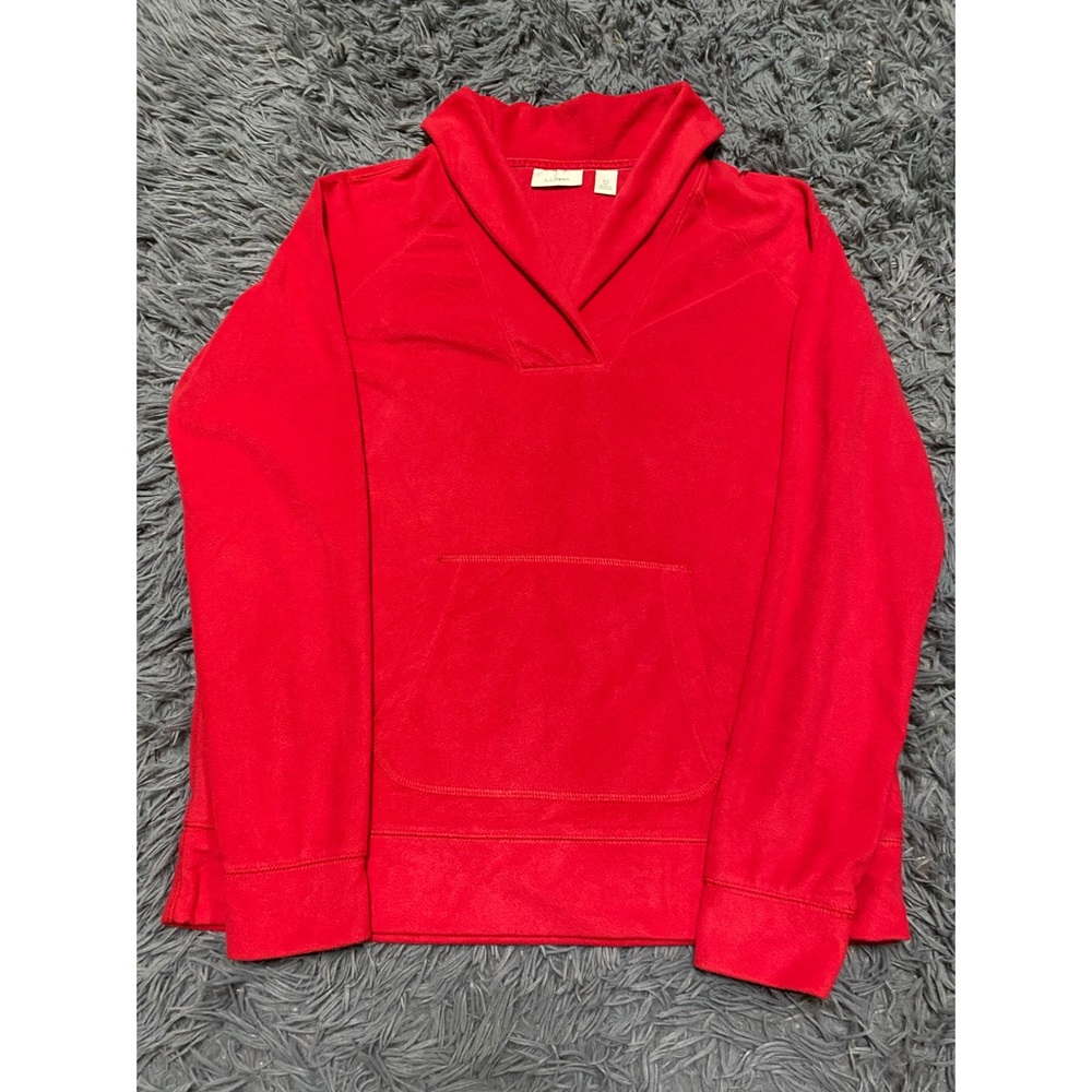 L.L. Bean Red Fleece Pullover